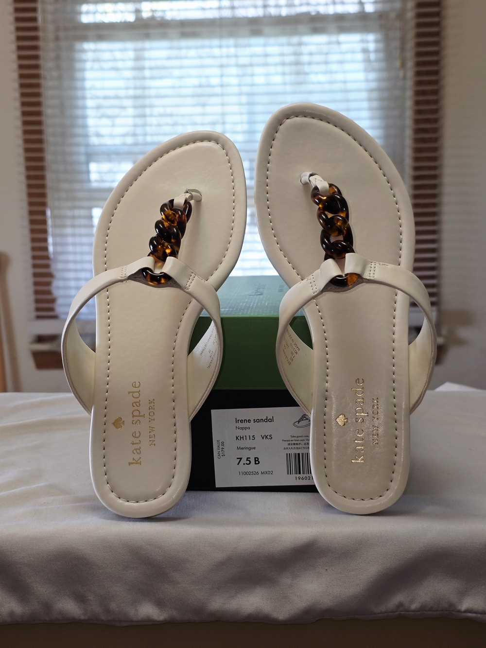 Kate Spade Madison Convertible Crossbody + Irene Sandal Size 7.5B In Meringue - Picture 8 of 11
